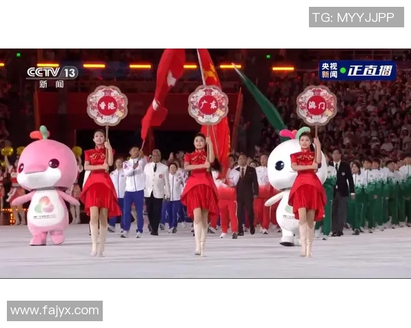 刚刚，粤港澳代表团一同进场！